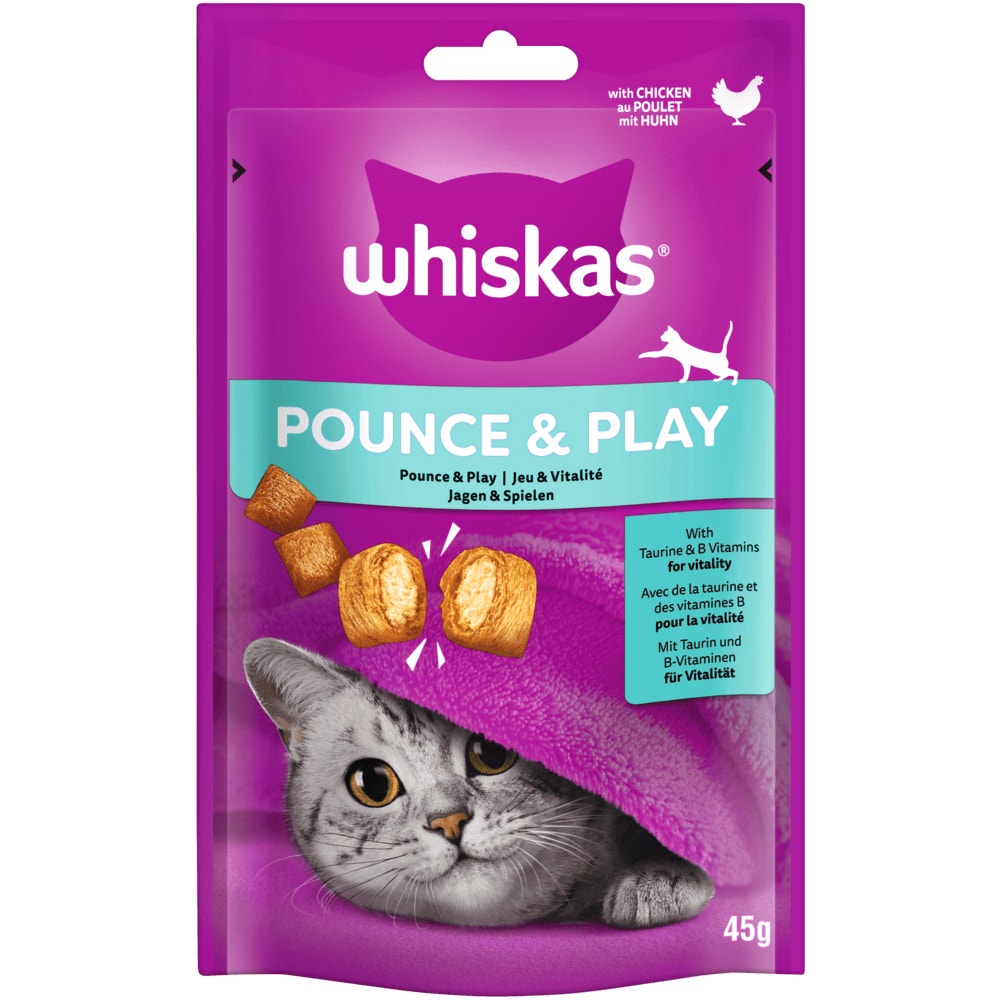 WHISKAS® POUNCE & PLAY, Huhn, 45g - 1