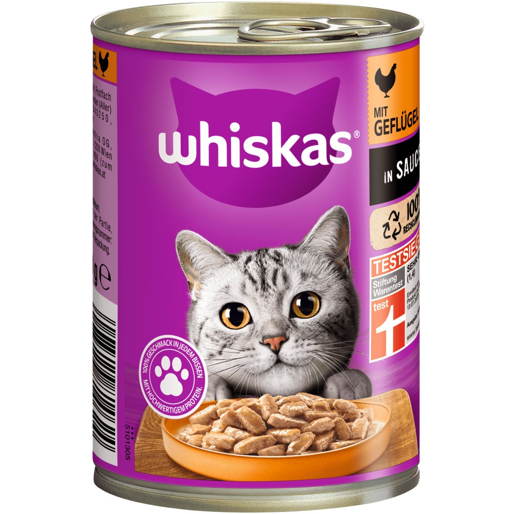 WHISKAS® 1+ Geflügel in Sauce, 400g - 1