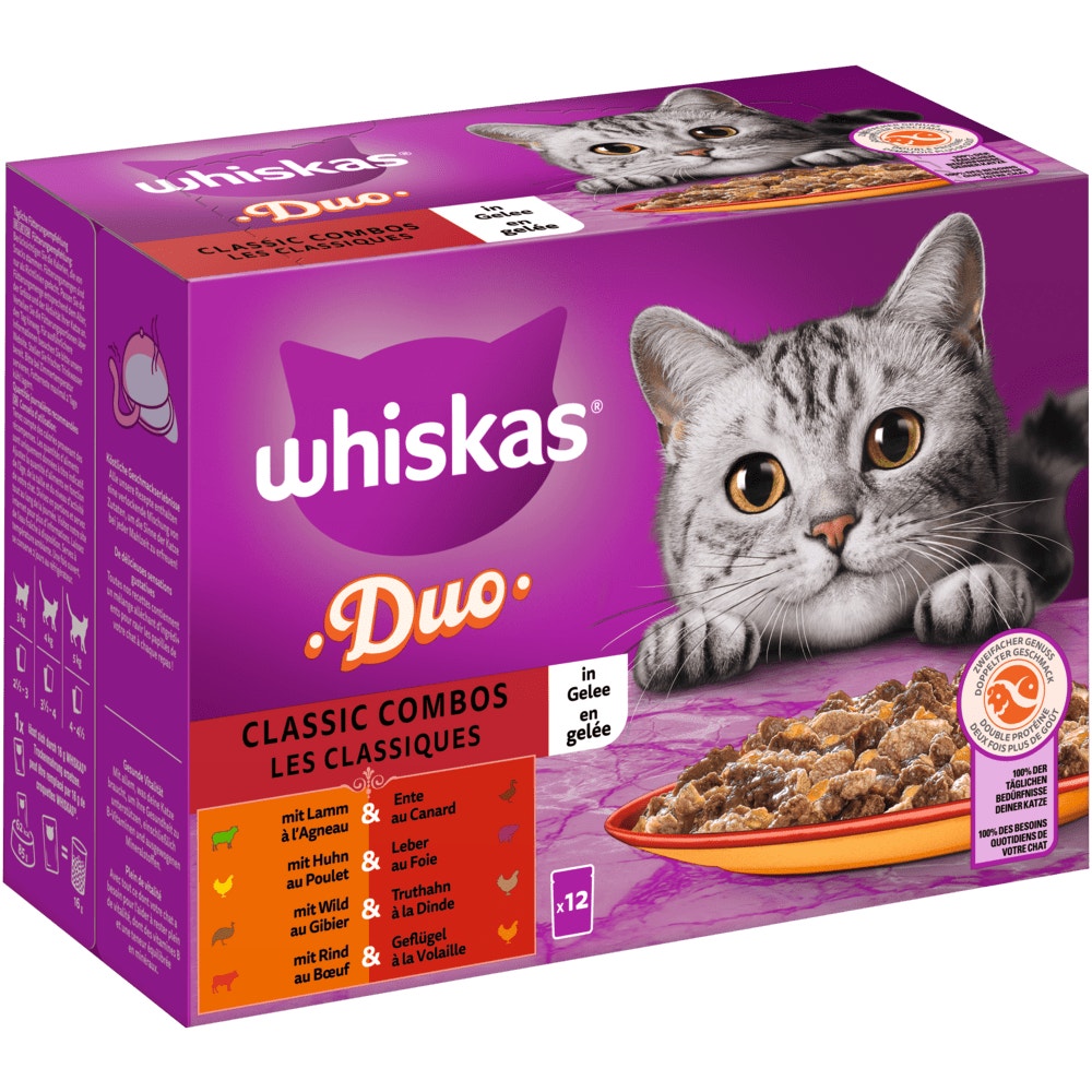 WHISKAS® Duo Classic Combos in Gelee, Multipack 12 x 85g - 1