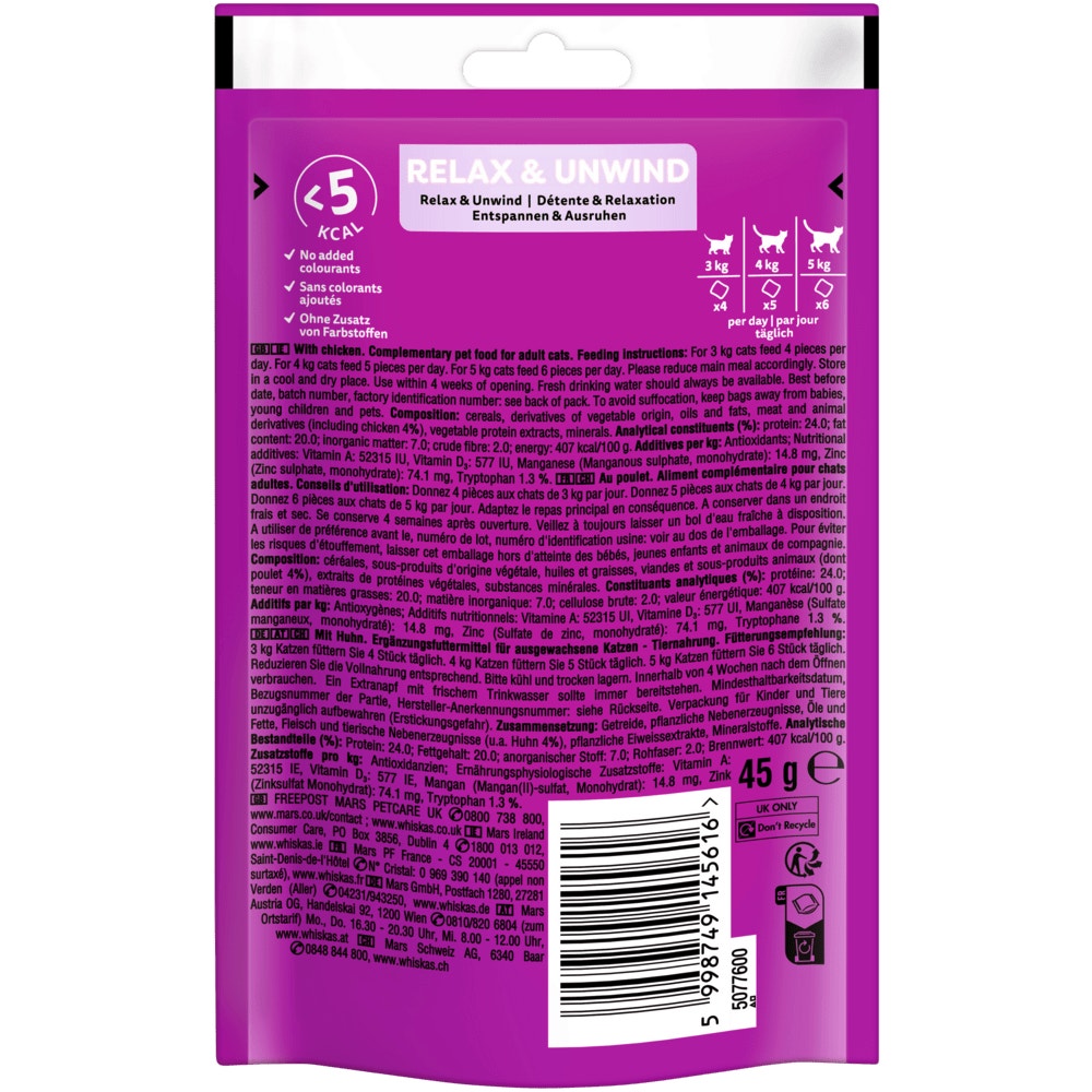 WHISKAS® RELAX & UNWIND Huhn, 45g - 2